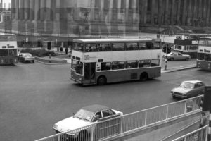 35mm Black and White Negative Merseyside Transport Sca BR111DH 4057 HWM57P at Liverpool in 1978