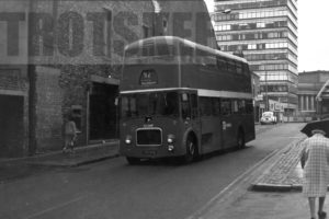 35mm Black and White Negative Ribble Leyland PD3/5 1840 TCK840 at Liverpool in 1978