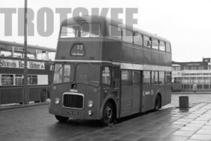 35mm Black and White Negative Ribble Leyland PD3/5 1833 TCK833 at Liverpool in 1978