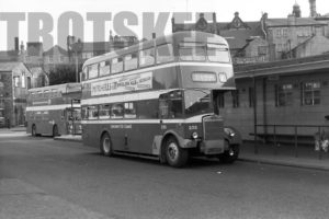 35mm Black and White Negative Lancaster City Council Leyland PD2/37 205 KTJ205C  at Lancaster in 1978