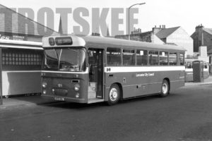 35mm Black and White Negative Lancaster City Council Leyland PSU4B/2R 121 STD121L at Lancaster in 1978