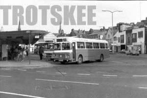 35mm Black and White Negative West Yorkshire PTE Bristol RELH6G 2501 AWR401B at Lancaster in 1978