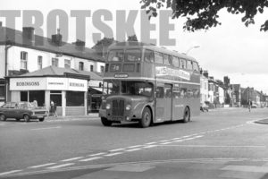 35mm Black and White Negative Lancashire United Guy Arab V 6LW 164 KTC791C at Swinton in 1978