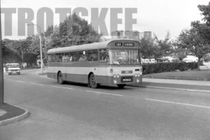 35mm Black and White Negative Lancashire United Leyland PSU3C/4 430 JDK921P at Swinton in 1978