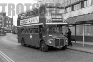 35mm Black and White Negative London Transport AEC Routemaster RM1307 307CLT at Hammersmith in 1978