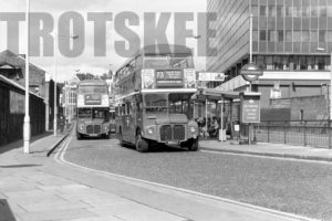 35mm Black and White Negative London Transport AEC Routemaster 1106 106CLT at Hammersmith in 1978