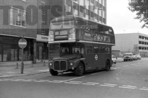 35mm Black and White Negative London Transport AEC Routemaster RM1756 756DYE at Hammersmith in 1978