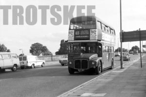 35mm Black and White Negative London Transport AEC Routemaster RM357 WLT357 at Kew Bridge in 1978