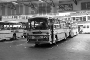 35mm Black and White Negative Southdown Leyland PSU3B/4R 1830 UUF330J at Victoria Bus Station in 1978