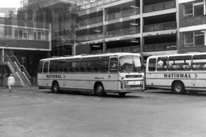 35mm Black and White Negative Midland Red Leyland PSU3B/4R 313 PHA313M at Victoria Bus Station in 1978