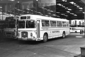 35mm Black and White Negative United Counties Bristol RELH6G 274 ORP274F at Victoria Bus Station in 1978