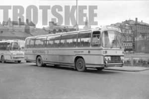 35mm Black and White Negative Midland Red Leyland PSU3E/4R  728 WOC728T at Manchester in 1978
