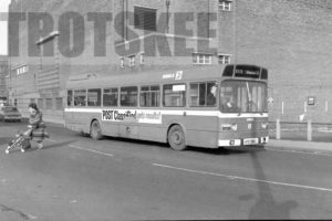 35mm Black and White Negative Ribble Leyland National 1151/2R/0401 373 PTF719L at Bolton in 1979