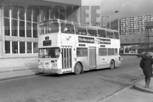 35mm Black and White Negative South Yorkshire Transport Leyland PDR2/1 720 YWA120G at Sheffield in 1979