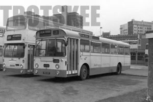 35mm Black and White Negative South Yorkshire Transport AEC Swift 42 TWE122F at Sheffield in 1979