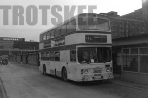 35mm Black and White Negative South Yorkshire Transport Leyland AN68/1R 304 UWA304L at Sheffield in 1979
