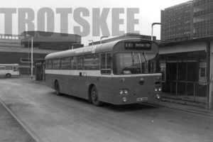 35mm Black and White Negative Yorkshire Traction Leyland  PSU3B/4R 380 CHE380K at Sheffield in 1979