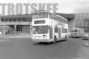 35mm Black and White Negative South Yorkshire Transport Leyland PDR2/1  673 DWB673H at Sheffield in 1979