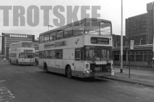 35mm Black and White Negative South Yorkshire Transport Ailsa  B55-10 418 NAK418R at Sheffield in 1979