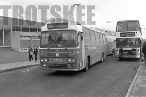 35mm Black and White Negative Yorkshire Traction Leyland  PSU3C/4R 248 LHL248P at Sheffield in 1979
