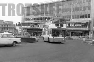 35mm Black and White Negative Greater Manchester PTE Leyland  PDR2/1 1120 NNB529H at Sheffield in 1979
