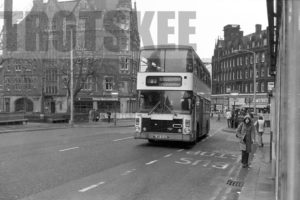 35mm Black and White Negative South Yorkshire Transport Ailsa  B55-10 405 LWB405P at Sheffield in 1979