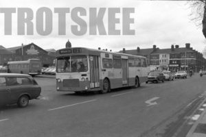 35mm Black and White Negative Greater Manchester PTE Leyland PSUR1A/1R 1682 HJP952H at Wigan in 1979
