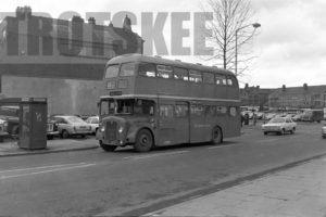 35mm Black and White Negative Lancashire United Guy Arab V 6LW 286 ETJ922F at Wigan in 1979