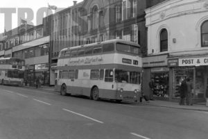 35mm Black and White Negative Greater Manchester PTE Leyland PDR1A/1 3153 PRJ307G at Wigan in 1979