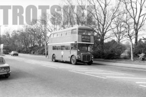 35mm Black and White Negative London Transport AEC Routemaster RM241 VLT241 at Barking in 1979