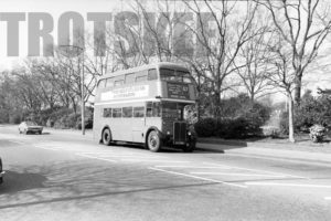 35mm Black and White Negative London Transport AEC Regent III RT4633 NXP886 at Barking in 1979