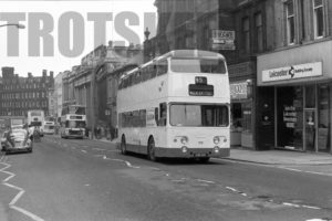 35mm Black and White Negative South Yorkshire Transport Daimler CRG6LX 110 EWB110C at Sheffield in 1979