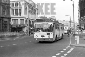 35mm Black and White Negative South Yorkshire Transport AEC Swift 16 TWE16F at Sheffield in 1979