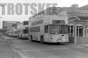 35mm Black and White Negative Sheffield JOC Leyland AN68/1R 311 UWA311L at Sheffield in 1979