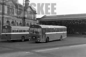 35mm Black and White Negative East Midland Bristol RELL6L 541 CRR541J at Sheffield in 1979