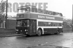 35mm Black and White Negative South Yorkshire Transport Leyland PDR1/3 91 HWR691J at Pontefract in 1979