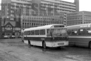 35mm Black and White Negative Fords Leyland  PSU3A/2R  CYG423H at Pontefract in 1979