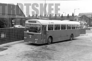 35mm Black and White Negative Ribble Leyland PSU3/4R 896 ECK896E at Rochdale in 1979