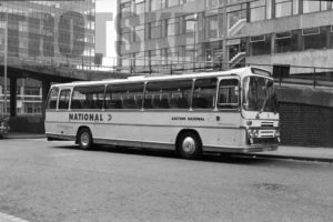 35mm Black and White Negative Eastern National Bristol RELH6G 450 XOO880L at Manchester in 1979