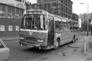 35mm Black and White Negative Ribble Leyland PSU3C/4R 1079 PCW679P at Manchester in 1979