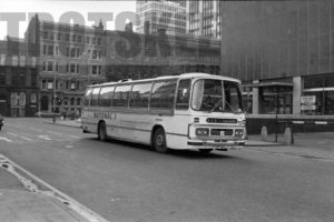 35mm Black and White Negative Ribble Leyland  PSU3B/4R  1027 XTF801L at Manchester in 1979