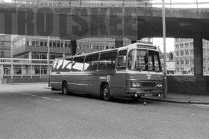 35mm Black and White Negative Ribble Leyland PSU3C/4R 1079 PCW679P at Manchester in 1979