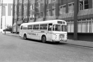 35mm Black and White Negative Crosville Bristol RELH6G CRG526 AFM101B at Manchester in 1979