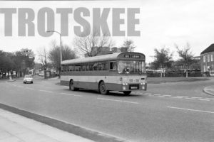 35mm Black and White Negative Lancashire United Leyland PSU3C/4R 438 LTE489P at Swinton in 1979