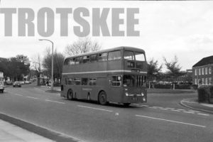 35mm Black and White Negative Lancashire United Daimler CRG6LX 100 564TD at Swinton in 1979