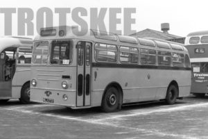 35mm Black and White Negative Bournemouth Leyland PSU1/13 94 NLJ272 at Hanley in 1979