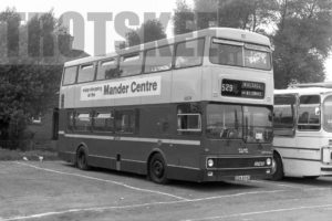 35mm Black and White Negative West Midlands PTE Metro Cammell Weymann DR102/1  6834 SDA834S at Hanley in 1979