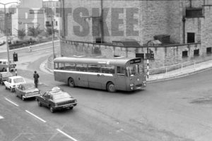 35mm Black and White Negative Yorkshire Traction Leyland PSU3B/4R 342 KHD922K at Halifax in 1979