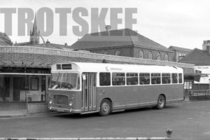 35mm Black and White Negative Crosville Bristol RELL6G ERG282 YFM282L at Macclesfield in 1979