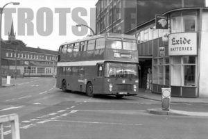35mm Black and White Negative Crosville Bristol VRT/SL3/501 DVL380 FTU380T at Macclesfield in 1979